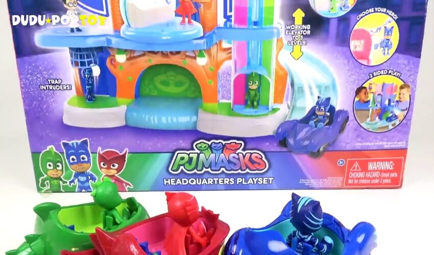 Awesome PJ Masks headquarters HQ Playset with Action Cars-