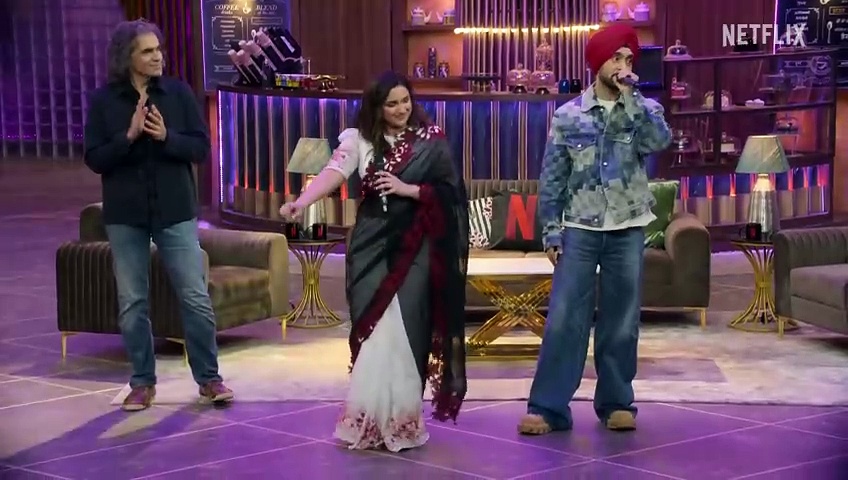 Cast of Chamkila  Diljit, Parineeti, Imtiaz  The Great Indian Kapil Show  Saturday at 8 PM